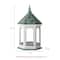 Glitzhome® 15.75" Metal Roof Wood Gazebo Tray Bird Feeder